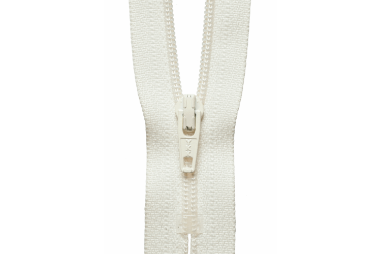 YKK Visible Plastic Coil Zip, 18cm, Buttermilk 121