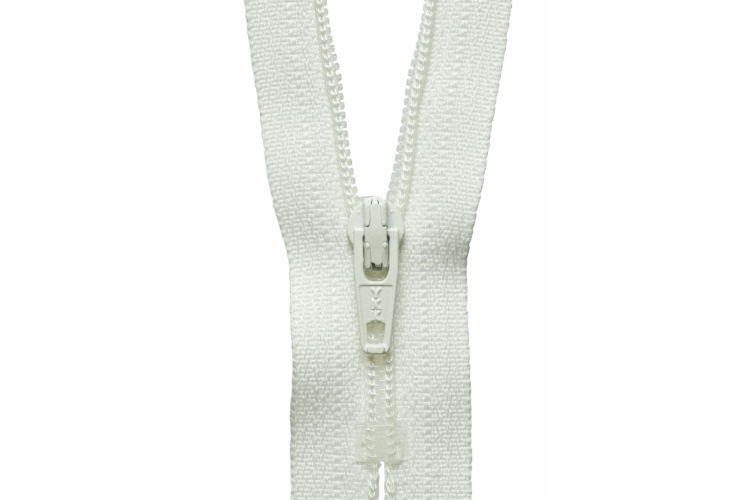 YKK Visible Plastic Coil Zip, 18cm, Cream 502