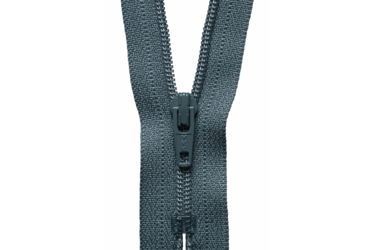 YKK Visible Plastic Coil Zip, 18cm, Dark Grey 578