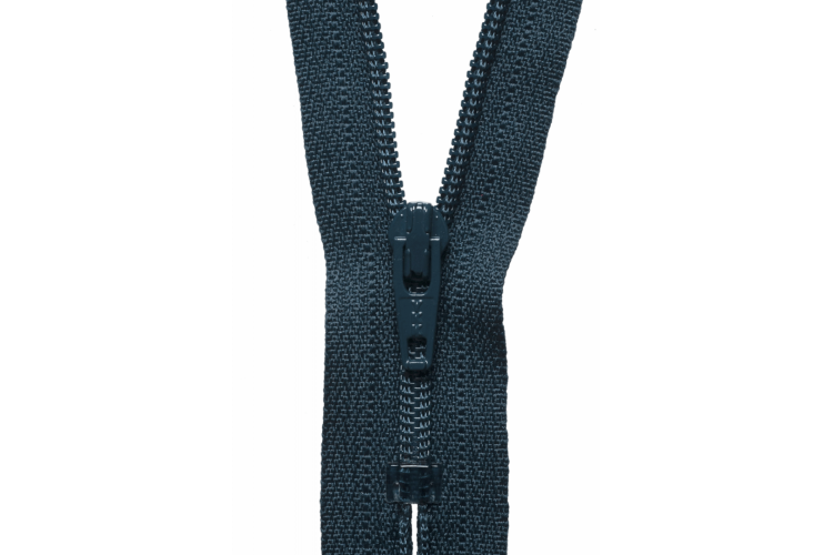 YKK Visible Plastic Coil Zip, 18cm, Dark Navy 560