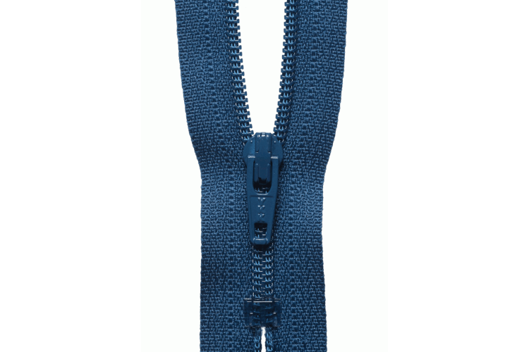 YKK Visible Plastic Coil Zip, 18cm, Denim 40