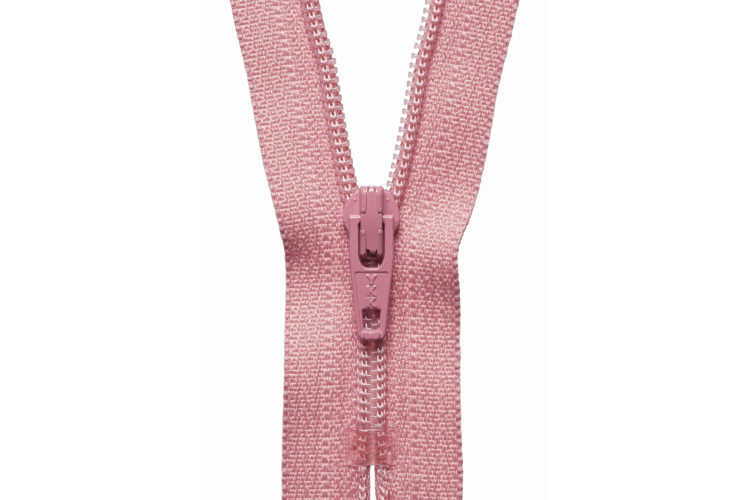 YKK Visible Plastic Coil Zip, 20cm, Dusky Pink 070