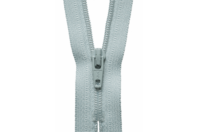 YKK Visible Plastic Coil Zip, 20cm, Pale Grey 574