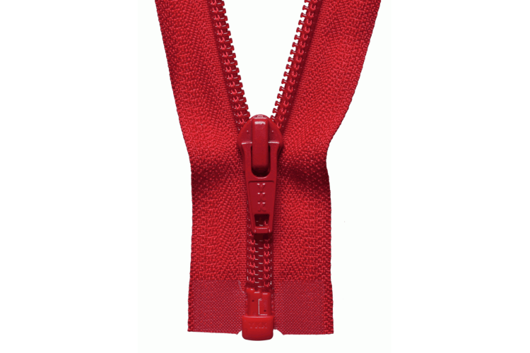YKK Visible Plastic Coil Zip, 20cm, Red 519