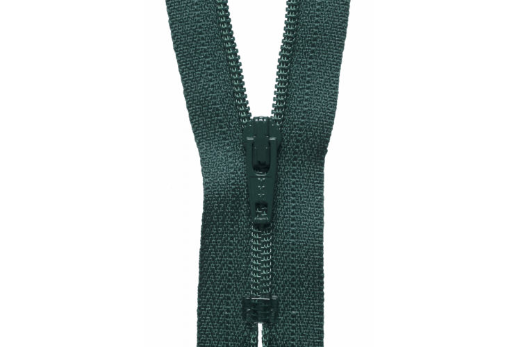 YKK Visible Plastic Coil Zip, 25cm, Forest Green 890