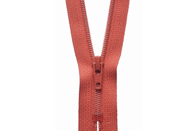 YKK Visible Plastic Coil Zip, 25cm, Rust 850