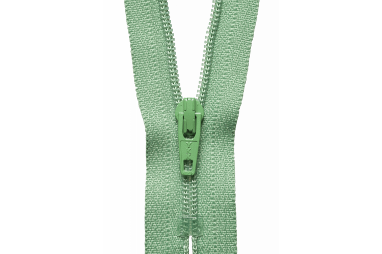 YKK Visible Plastic Coil Zip, 25cm, Sage 100