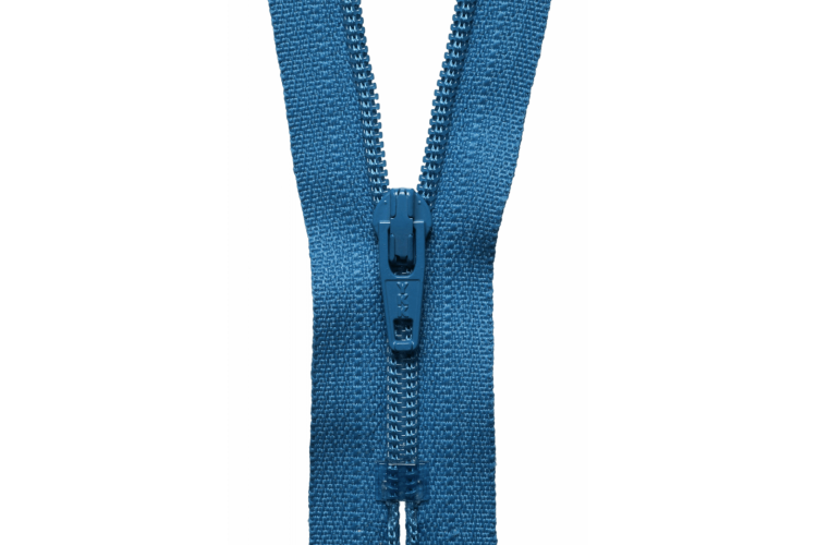 YKK Visible Plastic Coil Zip, 25cm, Saxe Blue 557