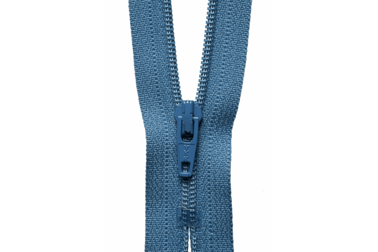 YKK Visible Plastic Coil Zip, 25cm, Slate Blue 145