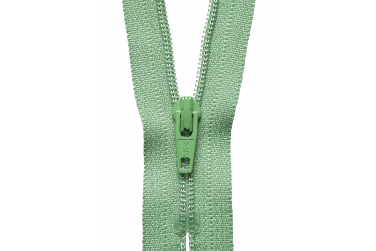 YKK Visible Plastic Coil Zip, 30cm, Sage Green 100