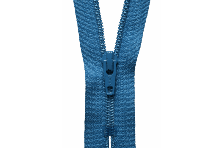 YKK Visible Plastic Coil Zip, 36cm, Saxe Blue 557