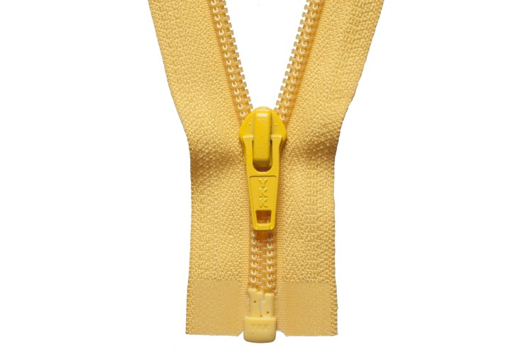 YKK Visible Plastic Coil Zip, 36cm, Yellow Gold 001