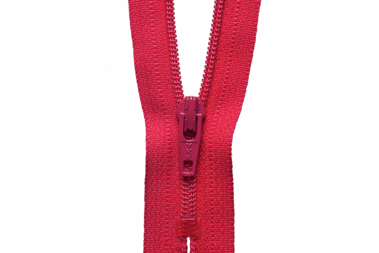 YKK Visible Plastic Coil Zip, 41cm, Hot Pink
