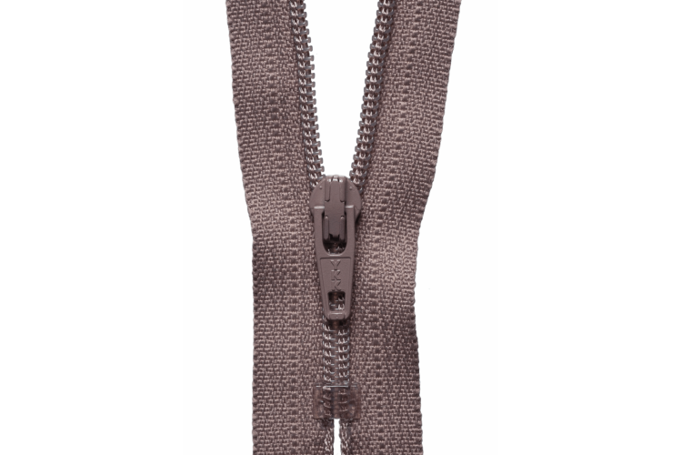 YKK Visible Plastic Coil Zip, 41cm, Mink
