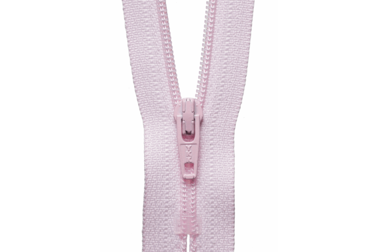 YKK Visible Plastic Coil Zip, 41cm, Pale Pink