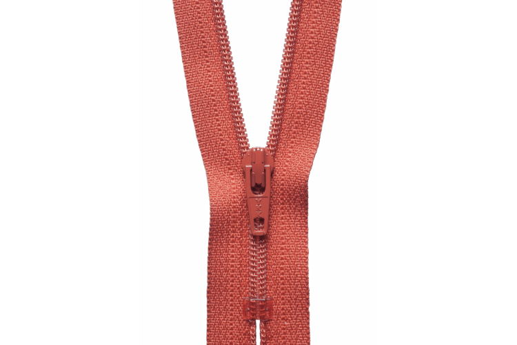 YKK Visible Plastic Coil Zip, 46cm, Rust