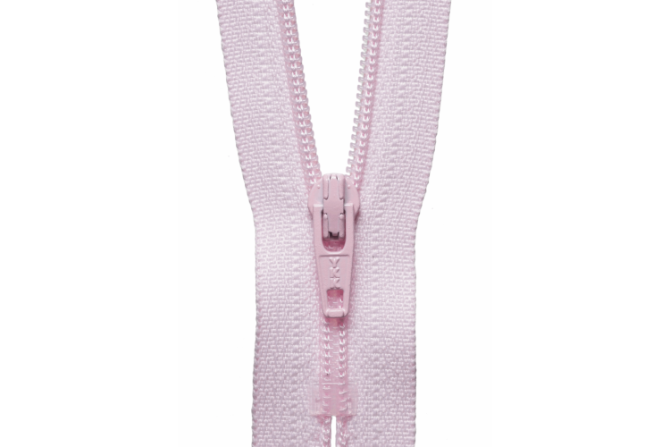 YKK Visible Plastic Coil Zip, 56cm, Pale Pink