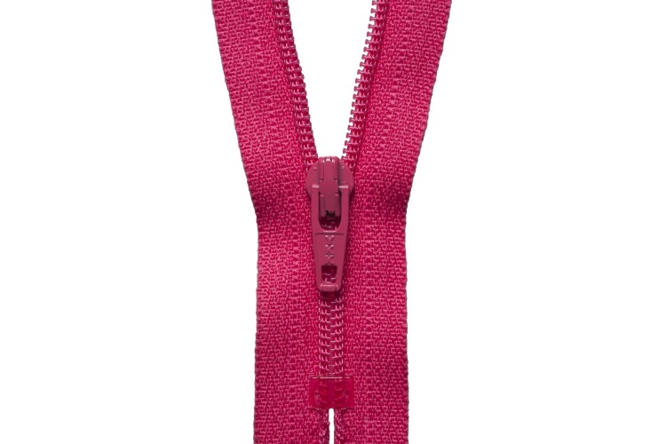 YKK Visible Plastic Coil Zip, 56cm, Shocking Pink 516