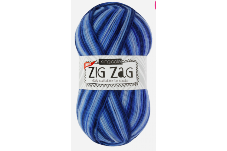 Zig Zag 4Ply (suitable for socks) from King Cole